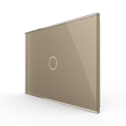 Panou intrerupator simplu cu touch Livolo din sticla, standard Italian - Serie noua SmartElectro IntelligentHouse