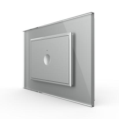 Intrerupator simplu cu touch Livolo cu rama din sticla, standard Italian - Serie noua SmartElectro IntelligentHouse