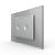 Intrerupator dublu cu touch Livolo cu rama din sticla, standard Italian - Serie noua SmartElectro IntelligentHouse