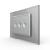 Intrerupator triplu cu touch Livolo cu rama din sticla, standard Italian - Serie noua SmartElectro IntelligentHouse