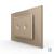Intrerupator dublu cap scara / cap cruce cu touch Livolo cu rama din sticla, standard Italian - Serie noua SmartElectro IntelligentHouse
