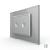 Intrerupator dublu cap scara / cap cruce cu touch Livolo cu rama din sticla, standard Italian - Serie noua SmartElectro IntelligentHouse