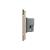Intrerupator triplu cap scara / cap cruce cu touch Livolo cu rama din sticla, standard Italian - Serie noua SmartElectro IntelligentHouse