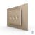 Intrerupator triplu cap scara / cap cruce cu touch Livolo cu rama din sticla, standard Italian - Serie noua SmartElectro IntelligentHouse