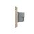 Intrerupator cvadruplu cap scara / cap cruce cu touch Livolo cu rama din sticla, standard Italian - Serie noua SmartElectro IntelligentHouse