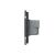 Intrerupator cvadruplu cap scara / cap cruce cu touch Livolo cu rama din sticla, standard Italian - Serie noua SmartElectro IntelligentHouse