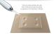 Intrerupator cvadruplu cap scara / cap cruce cu touch Livolo cu rama din sticla, standard Italian - Serie noua SmartElectro IntelligentHouse