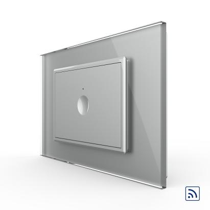 Intrerupator simplu wireless cu touch Livolo cu rama din sticla, standard Italian - Serie noua SmartElectro IntelligentHouse