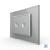Intrerupator dublu wireless cu touch Livolo cu rama din sticla, standard Italian - Serie noua SmartElectro IntelligentHouse