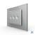 Intrerupator triplu wireless cu touch Livolo cu rama din sticla, standard Italian - Serie noua SmartElectro IntelligentHouse