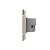 Intrerupator cvadruplu wireless cu touch Livolo cu rama din sticla, standard Italian - Serie noua SmartElectro IntelligentHouse