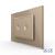 Intrerupator dublu cap scara / cap cruce wireless cu touch Livolo cu rama din sticla, standard Italian - Serie noua SmartElectro IntelligentHouse