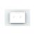 Intrerupator dublu cap scara / cap cruce wireless cu touch Livolo cu rama din sticla, standard Italian - Serie noua SmartElectro IntelligentHouse
