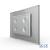 Intrerupator cvadruplu cap scara / cap cruce wireless cu touch Livolo cu rama din sticla, standard Italian - Serie noua SmartElectro IntelligentHouse