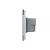 Intrerupator cvadruplu cap scara / cap cruce wireless cu touch Livolo cu rama din sticla, standard Italian - Serie noua SmartElectro IntelligentHouse
