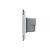 Intrerupator cvadruplu cap scara / cap cruce wireless cu touch Livolo cu rama din sticla, standard Italian - Serie noua SmartElectro IntelligentHouse