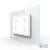 Intrerupator cvadruplu cap scara / cap cruce wireless cu touch Livolo cu rama din sticla, standard Italian - Serie noua SmartElectro IntelligentHouse