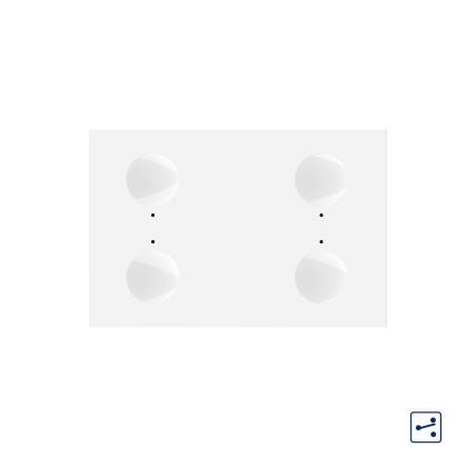 Modul intrerupator cvadruplu cap scara / cap cruce cu touch Livolo standard Italian, Serie noua SmartElectro IntelligentHouse