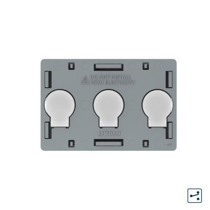 Modul intrerupator triplu cap scara / cruce cu touch Livolo standard Italian SmartElectro IntelligentHouse