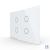 Intrerupator cvadruplu cap scara / cruce cu touch Livolo din sticla, standard Italian - Serie noua SmartElectro IntelligentHouse