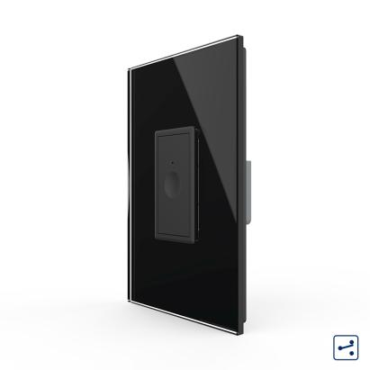 Intrerupator Simplu Cap Scara / Cruce cu Touch Livolo cu Rama Din Sticla 1M - Serie Noua SmartElectro IntelligentHouse