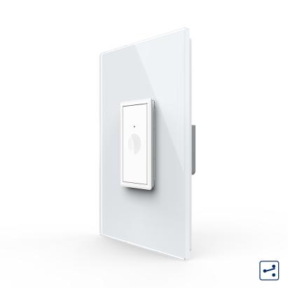 Intrerupator Simplu Cap Scara / Cruce cu Touch Livolo cu Rama Din Sticla 1M - Serie Noua SmartElectro IntelligentHouse