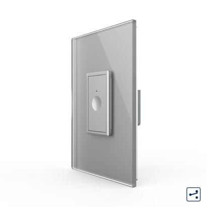 Intrerupator Simplu Cap Scara / Cruce cu Touch Livolo cu Rama Din Sticla 1M - Serie Noua SmartElectro IntelligentHouse