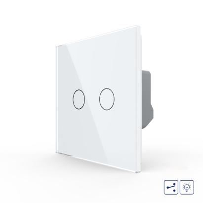 Intrerupator Dublu Cap Scara / Cruce cu Variator si Touch LIVOLO - Serie Noua SmartElectro IntelligentHouse