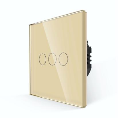 Intrerupator Triplu cu Touch din Sticla LUXION, 500W SmartElectro IntelligentHouse