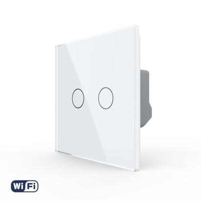 Intrerupator Dublu Wi-Fi cu Touch LIVOLO din Sticla - Serie Noua SmartElectro IntelligentHouse