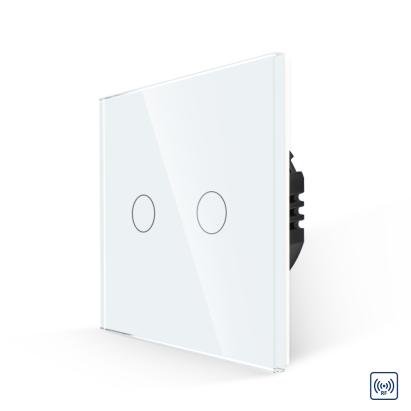 Intrerupator Dublu RF433 cu Touch din Sticla LUXION SmartElectro IntelligentHouse