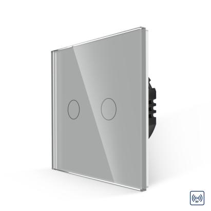Intrerupator Dublu RF433 cu Touch din Sticla LUXION SmartElectro IntelligentHouse