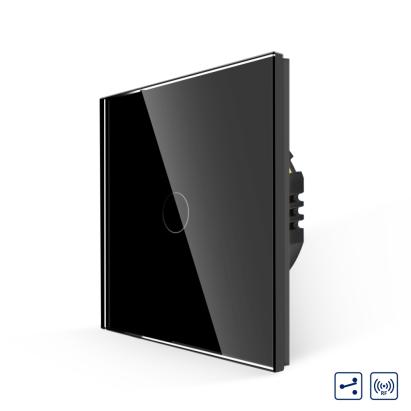 Intrerupator Simplu Cap Scara / Cruce RF433 cu Touch din Sticla LUXION SmartElectro IntelligentHouse