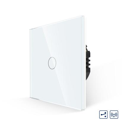 Intrerupator Simplu Cap Scara / Cruce RF433 cu Touch din Sticla LUXION SmartElectro IntelligentHouse