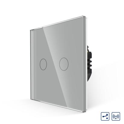 Intrerupator Dublu Cap Scara cu Touch din Sticla LUXION, RF433 SmartElectro IntelligentHouse