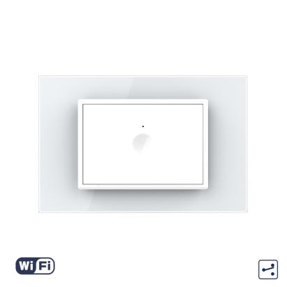 Intrerupator Simplu Cap Scara / Cruce Wi-Fi cu Touch LIVOLO cu Rama din Sticla, standard italian – Serie Noua SmartElectro IntelligentHouse