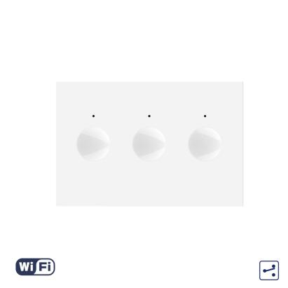 Modul Intrerupator Triplu Cap Scara / Cruce Wi-Fi cu Touch LIVOLO, standard italian – Serie Noua, Alb SmartElectro IntelligentHouse