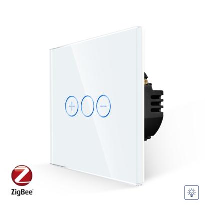 Intrerupator Simplu cu Variator cu Touch din Sticla LUXION, protocol Zigbee SmartElectro IntelligentHouse