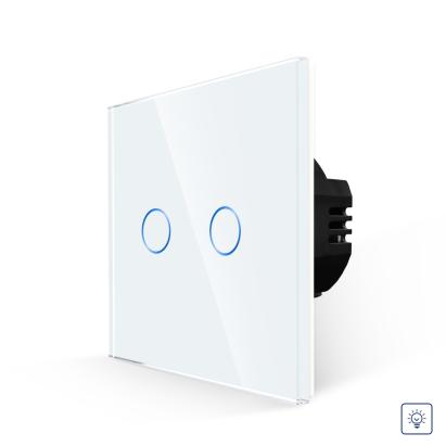 Intrerupator Dublu cu Variator si Touch din Sticla LUXION SmartElectro IntelligentHouse