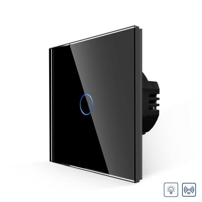 Intrerupator Simplu cu Variator cu Touch din Sticla LUXION, RF433 SmartElectro IntelligentHouse