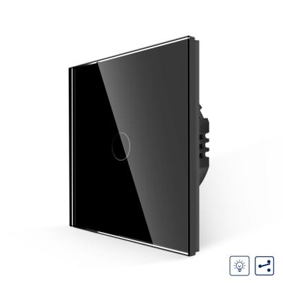 Intrerupator Simplu cu Variator Cap Scara / Cruce cu Touch din Sticla LUXION SmartElectro IntelligentHouse