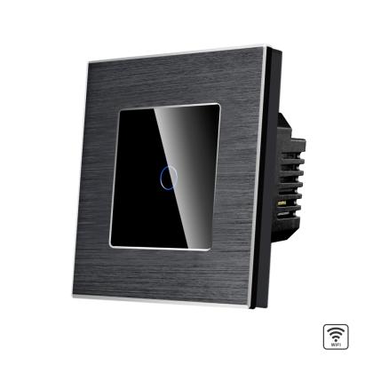 Intrerupator Simplu Wi-Fi cu Touch din Sticla si Rama de Aluminiu LUXION SmartElectro IntelligentHouse