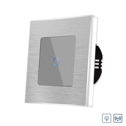 Intrerupator Simplu cu Variator cu Touch din Sticla si Rama de Aluminiu LUXION, RF433 SmartElectro IntelligentHouse