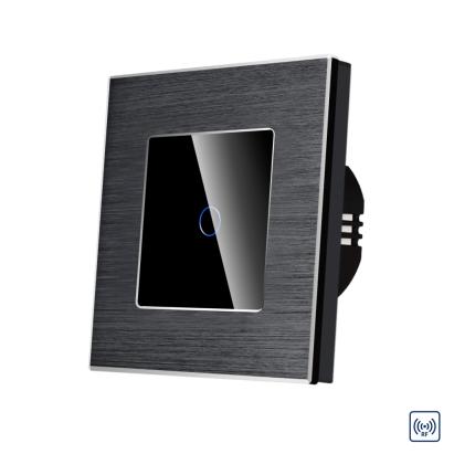 Intrerupator Simplu cu Touch din Sticla si Rama de Aluminiu LUXION, RF433 SmartElectro IntelligentHouse
