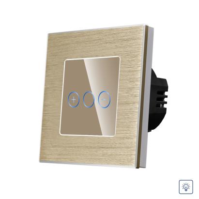 Intrerupator Simplu cu Variator cu Touch din Sticla si Rama de Aluminiu LUXION SmartElectro IntelligentHouse