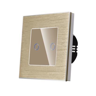 Intrerupator Dublu cu Touch din Sticla si Rama de Aluminiu LUXION SmartElectro IntelligentHouse