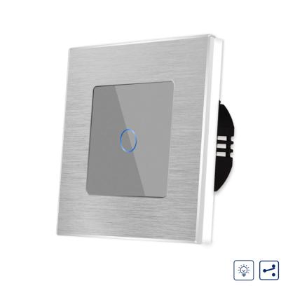 Intrerupator Simplu cu Variator Cap Scara / Cruce cu Touch si Rama din Aluminiu LUXION SmartElectro IntelligentHouse