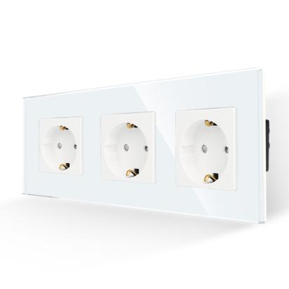 Priza Tripla cu Rama din Sticla LUXION SmartElectro IntelligentHouse