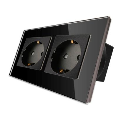Priza Dubla cu Rama din Sticla LUXION SmartElectro IntelligentHouse