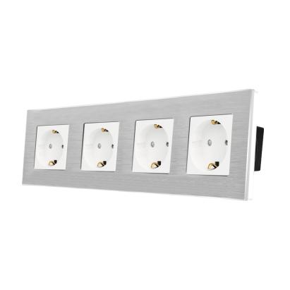 Priza Cvadrupla LUXION cu rama din aluminiu SmartElectro IntelligentHouse